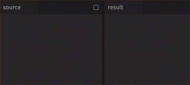 The above source and result tables