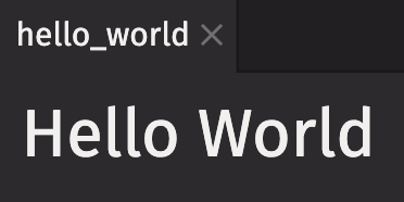 Hello world