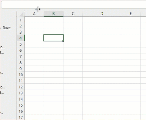The user subscribing to a static Deephaven table from Excel