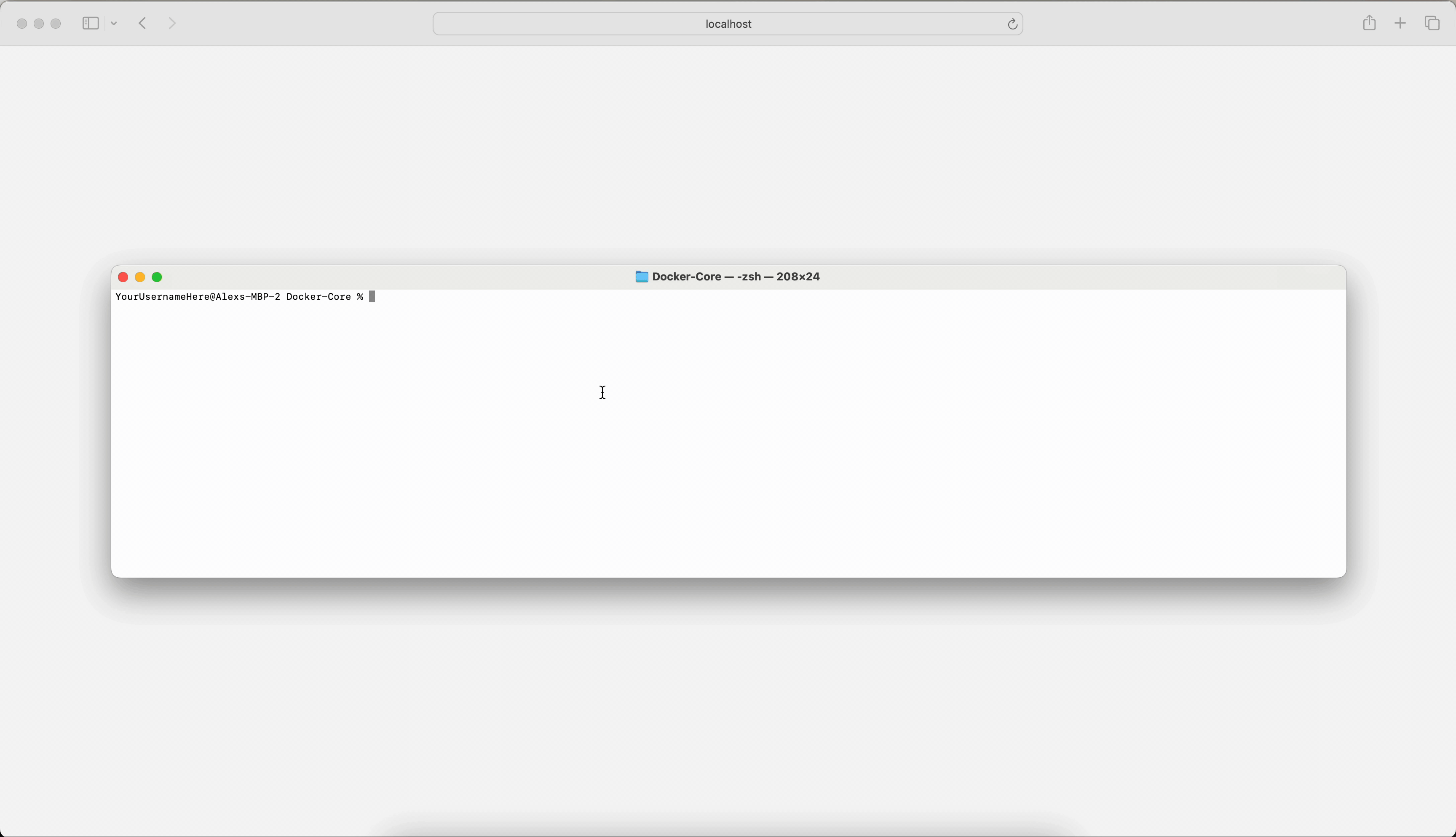 Starting a server with docker compose up