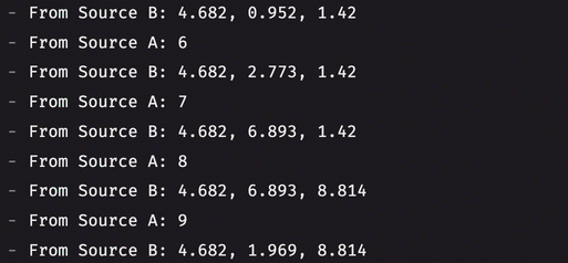 Log readout from the listener