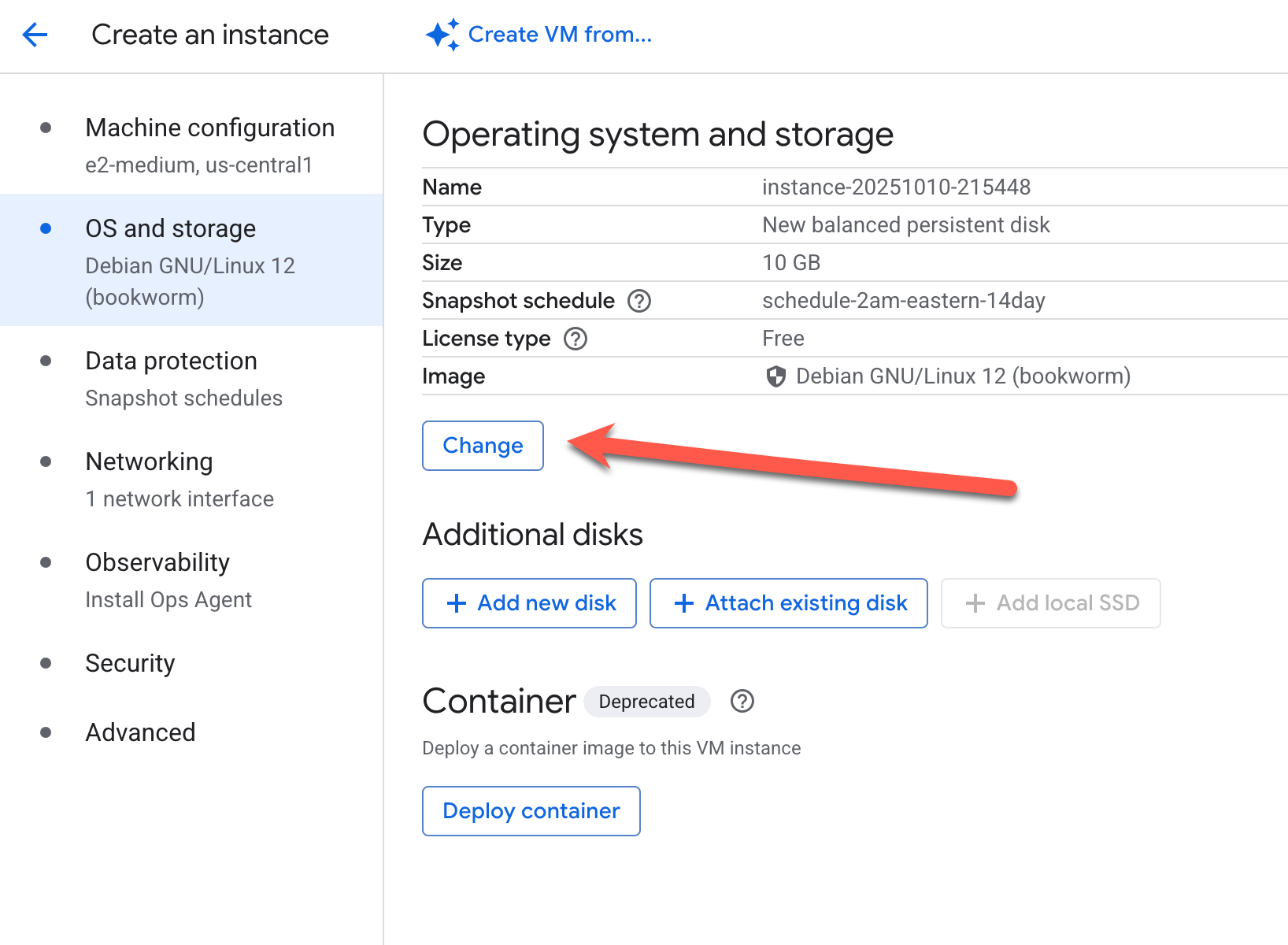 The OS and storage window