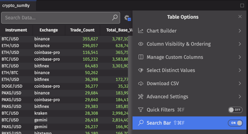 Search bar in toolbar