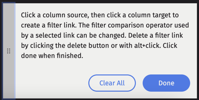 The Linker panel