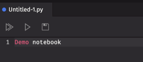 The Run, Run selected, and Save buttons at the top of the Notebook