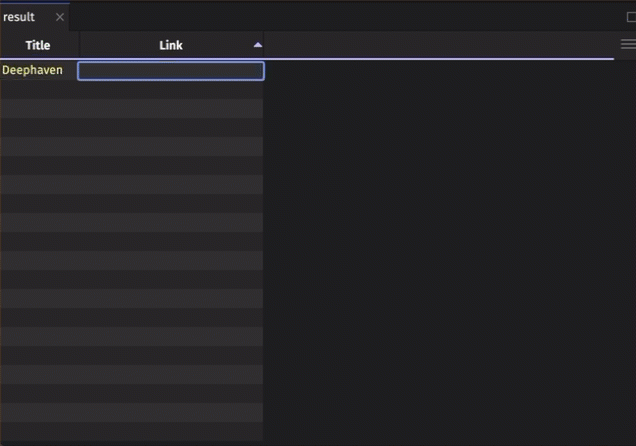 Manually adding a clickable link to an input table