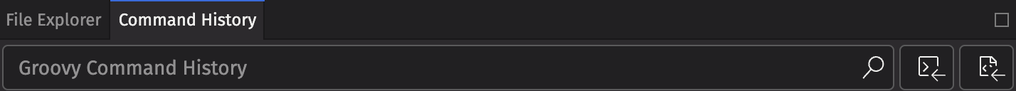 The Command History panel