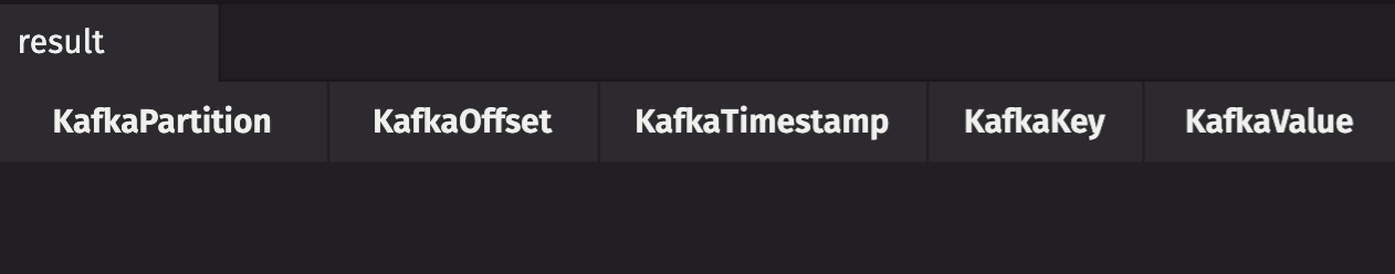 The above result table