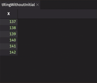 When initialize=False, a ring table does not initialize with data that existed in the source table before the ring table was created