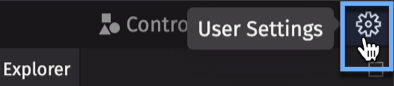 The Settings menu icon