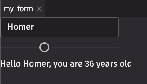 Form with multiple inputs.