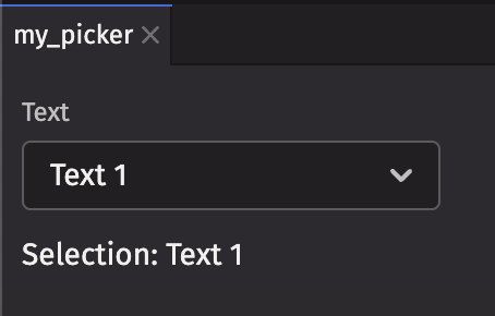 Use a picker to select from a list of items