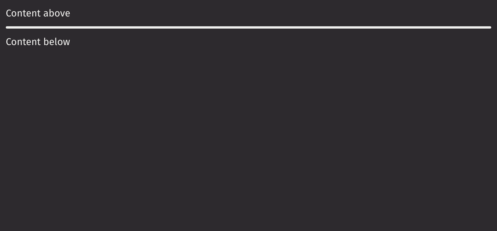 Divider Basic Example