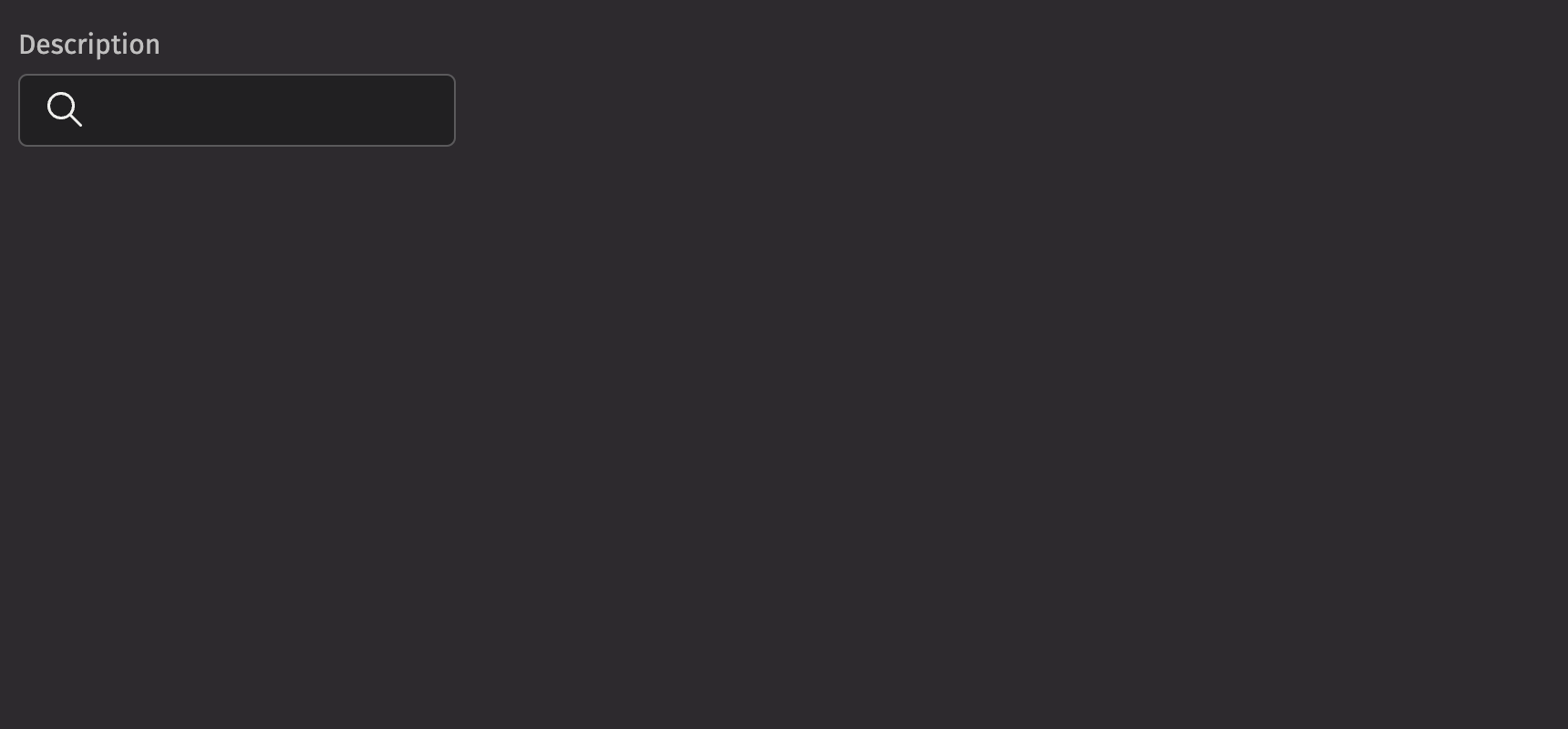 Search Field Basic Example