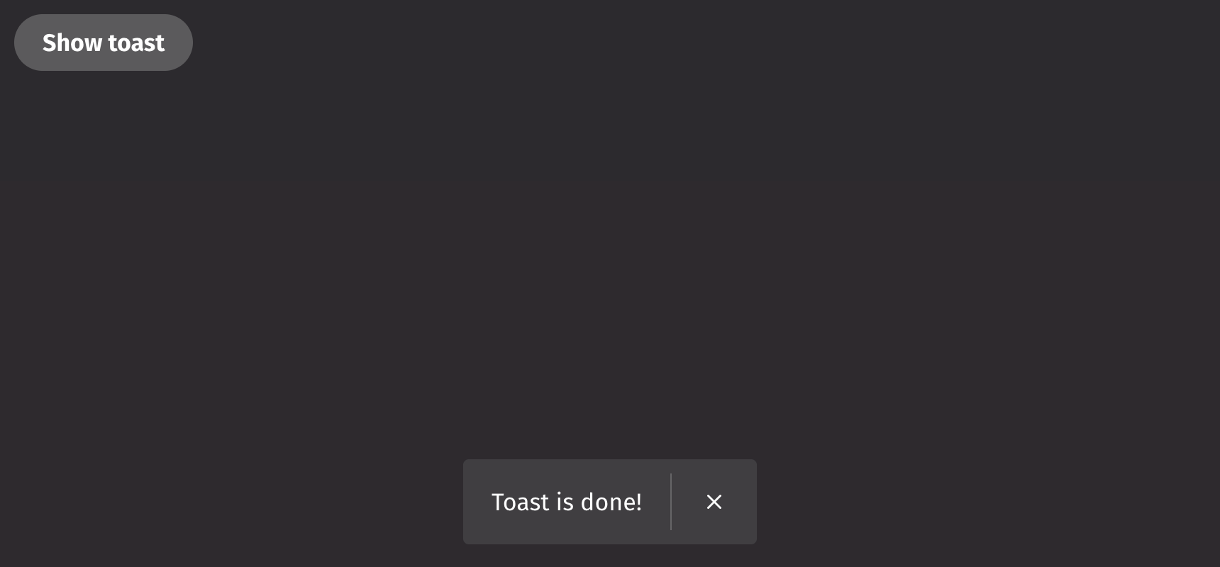 Toast Basic Example