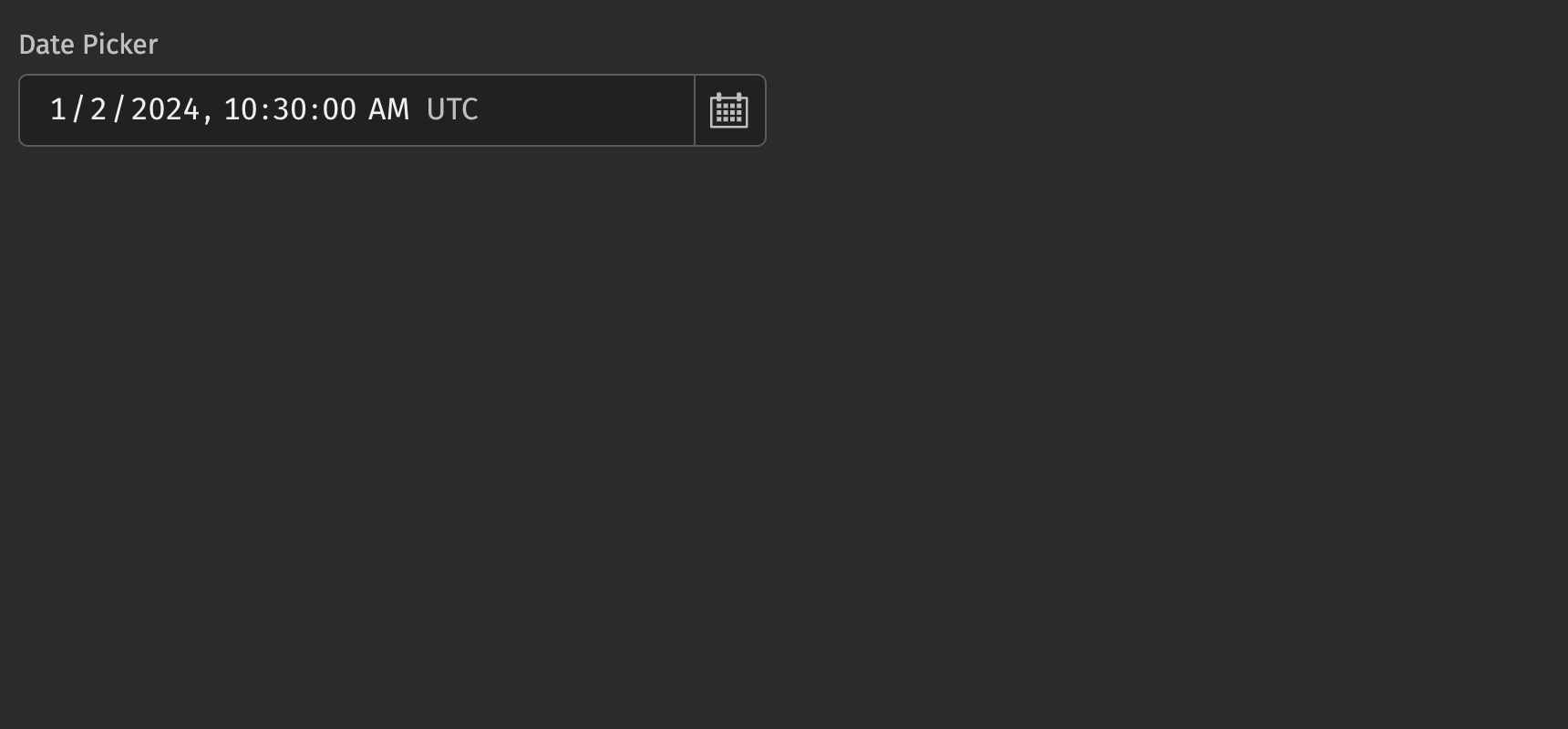 Date Picker Basic Example