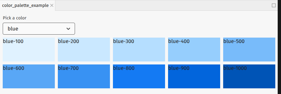 light theme palette