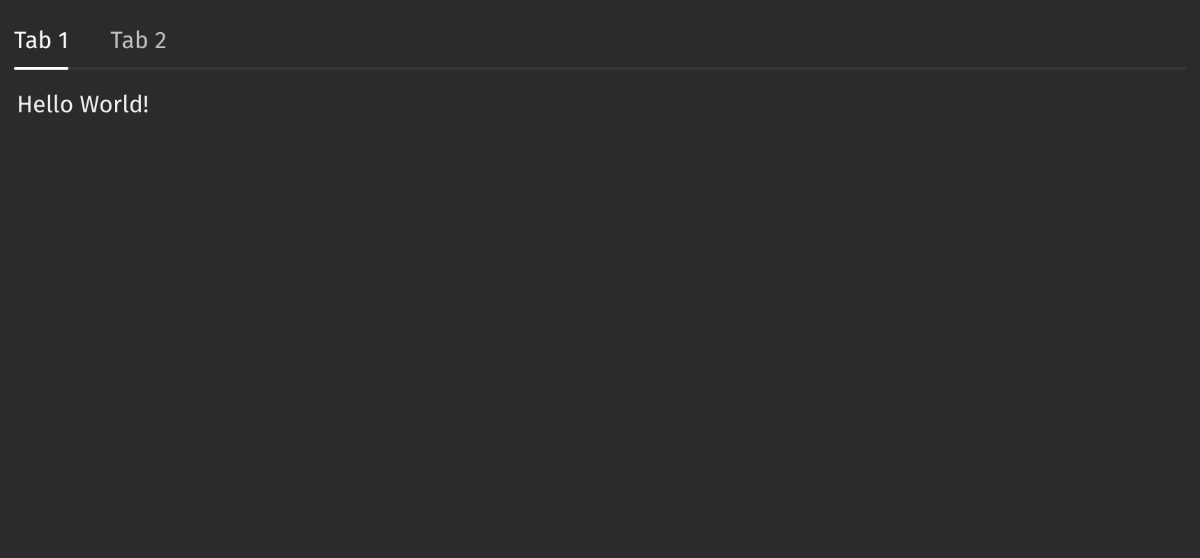 Tabs Basic Example