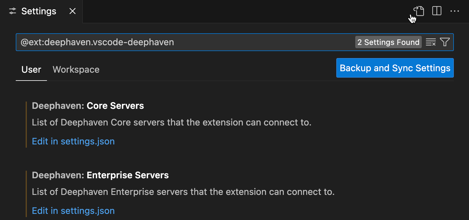 Deephaven VS Code - Configuration | Deephaven