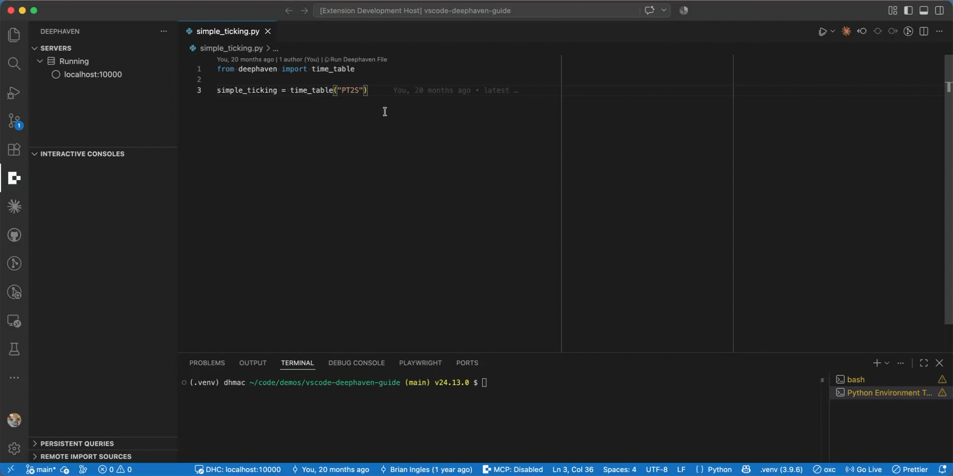 Run Deephaven file