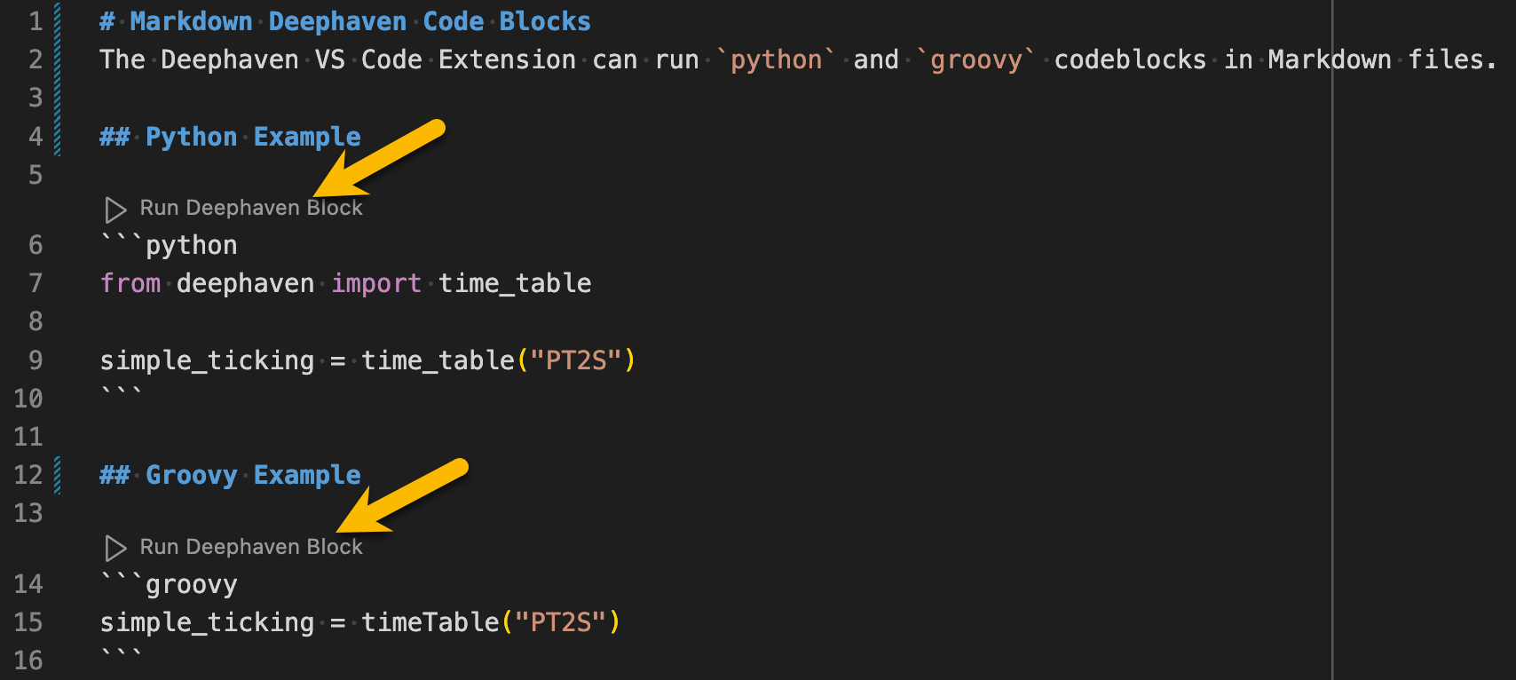 Run Markdown codeblock